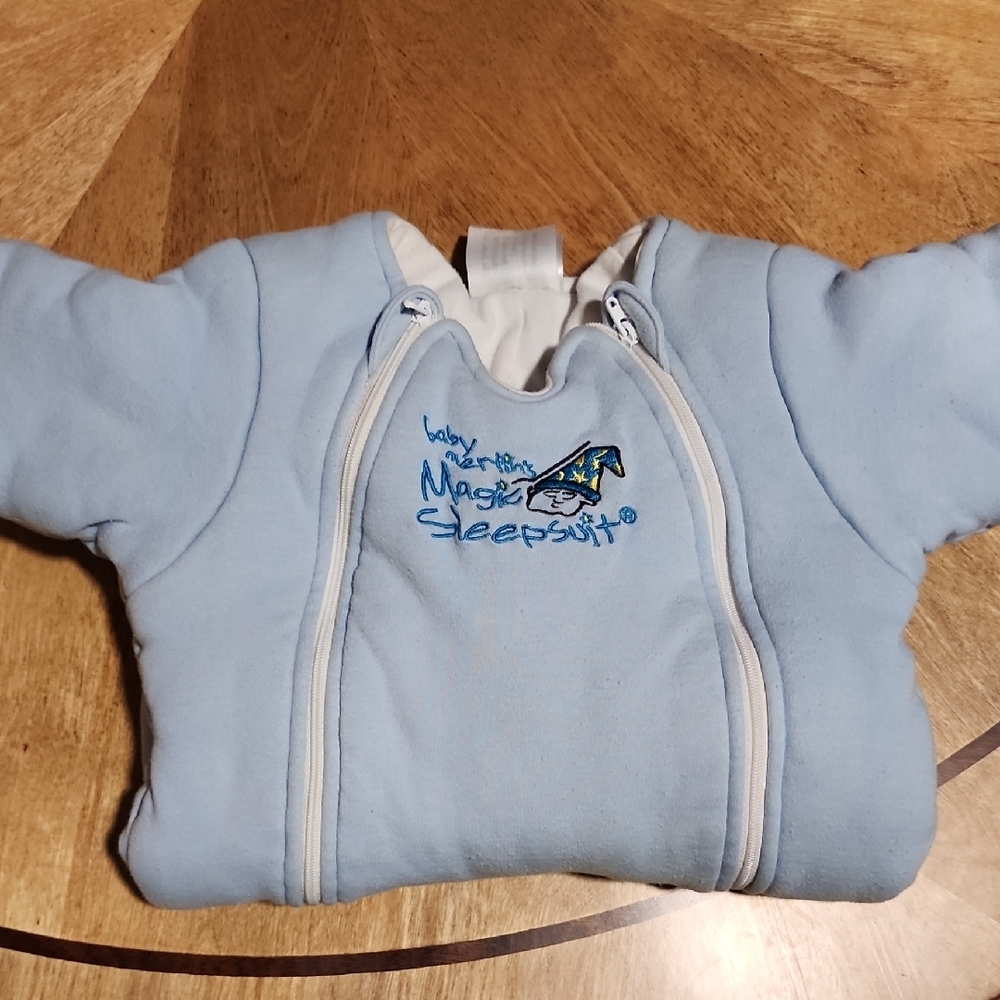 Baby Merlin's Magic Sleepsuit in Light Blue
